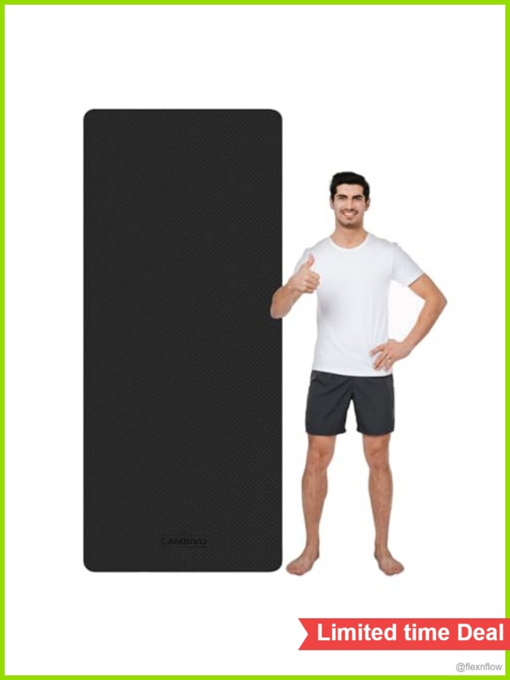 Extra Wide TPE Yoga Mat 72/84" Non-Slip Exercise Fitness Mat
